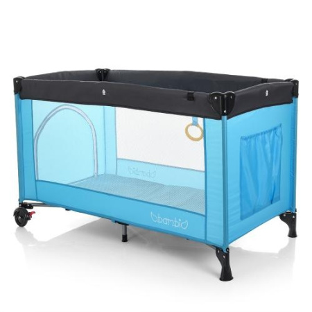 фото Детский манеж Bambi M 3696-3 игровой вход и карман (голубой)