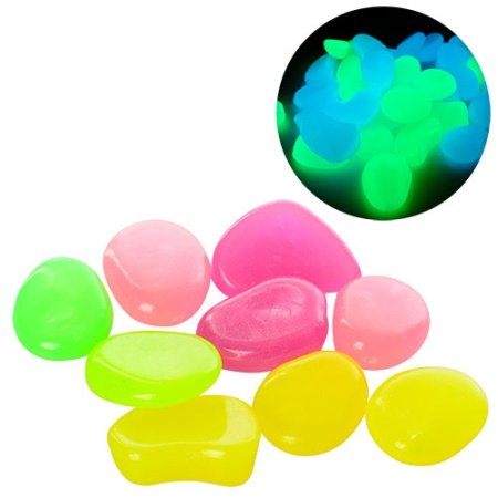 фото Разноцветные камешки для декора MK 1327 светятся в темноте 10 кг