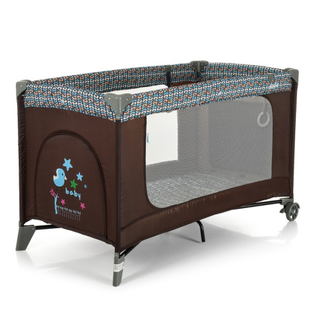 фото Детский манеж El Camino ME 1016 SAFE Coffe Tree с входом и карманом (коричневый)