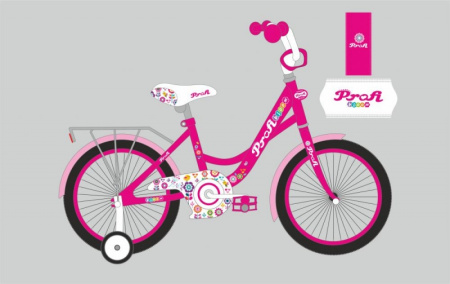 фото Велосипед для девочек 20 дюймов Profi Y2023-1 Bloom с подножкой (малиновый)