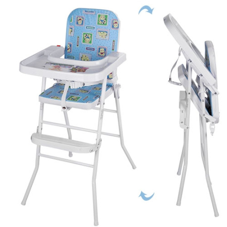 фото Стульчик для кормления HB 303-12 регулируемый (голубой)