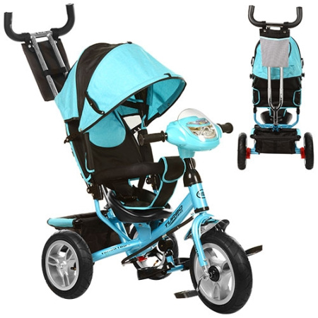 фото Детский трехколесный прогулочный велосипед ITRIKE M 3115-9HA (голубой)