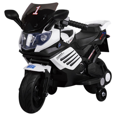 фото Электромотоцикл для детей BMW M 3582E-1 колеса ЕВА (черно-белый)