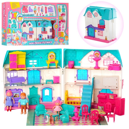 фото Домик 1205 с фигурками человечков и мебелью