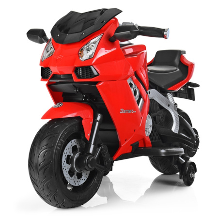 фото Мотоцикл для детей Bambi M 3637EL-3 с ручкой газа и кожаным сиденьем (красный) фото Мотоцикл для детей Bambi M 3637EL-3 с ручкой газа и кожаным сиденьем (красный)