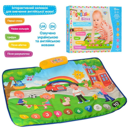 фото Обучающий коврик Limi Toy M 3450 слова и цифры англ-укр (72-50см)