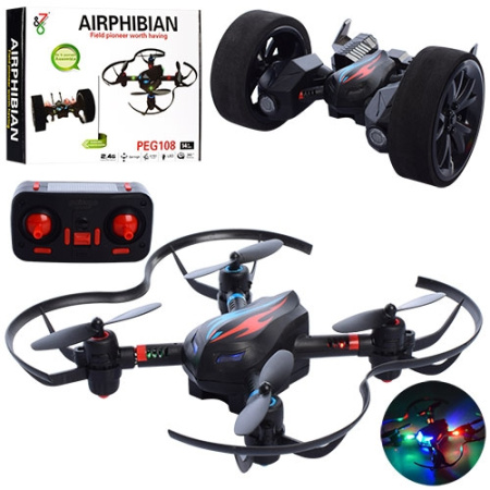 фото Квадрокоптер-машина на радиоуправлении 2в1 PEG108 колеса EVA