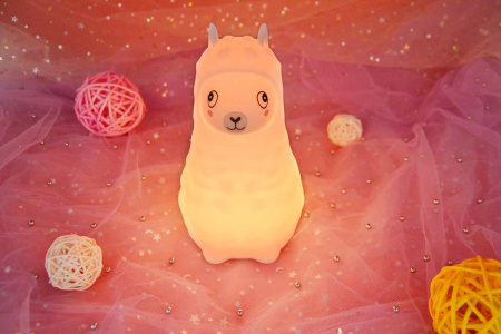 фото Детский ночник-игрушка Click "Hічні звірятка" Альпака 14 см