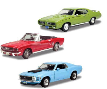 фото Машинка 73100 K (1964-1/2 Ford Mustang, Pontiac GTO Judge,1970 Ford Mustang Boss)