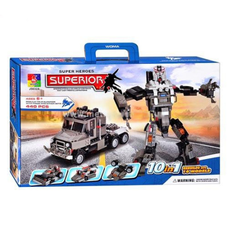 фото Детский конструктор JUBILUX J 5632 A "Робот-грузовик" (704 детали)