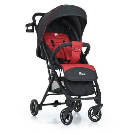 фото Детская прогулочная коляска El Camino ME 1039L IDEA Crimson Gray книжка чехол лен (красно-серая)