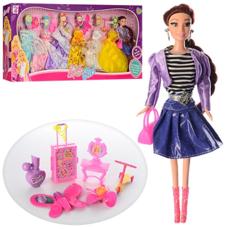 фото Кукла с нарядами и аксессуарами 975-5