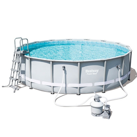 фото Каркасный бассейн Bestway 56452 с фильтр-насосом (488-122 см)