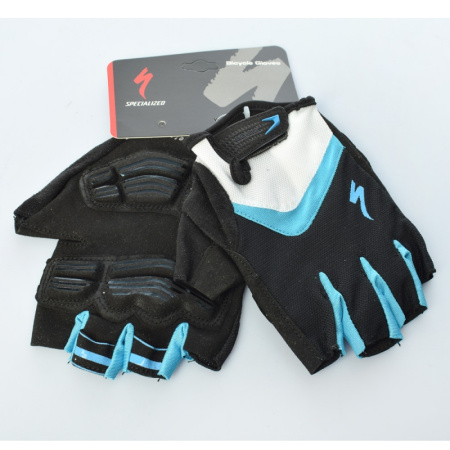фото Перчатки для спорта SPECIALIZED AS180056-3 с короткими пальцами (голубые)