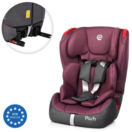 фото Автокресло для детей El Camino ME 1018-9 POSH система isofit (серо-бордовое)