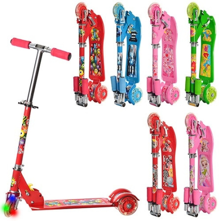 фото Детский складной трехколесный самокат ВВ 3-008-1