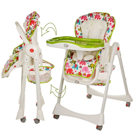 фото Стульчик трансформер для кормления M 1517-4 складной (салатовый)
