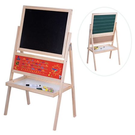 фото Детский двухсторонний мольберт F048 деревянный