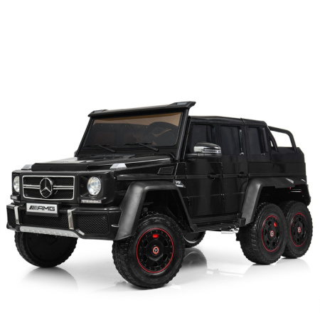 фото Шестиколесный джип для детей Mercedes G63 AMG M 3971EBLR-2 с кожаным сиденьем (черный) фото Шестиколесный джип для детей Mercedes G63 AMG M 3971EBLR-2 с кожаным сиденьем (черный)