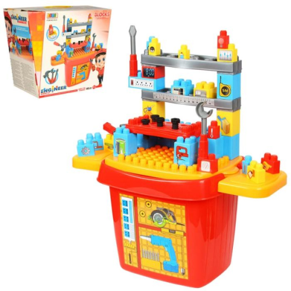 Игровой набор конструктор 8424 инструменты верстак (46 деталей)