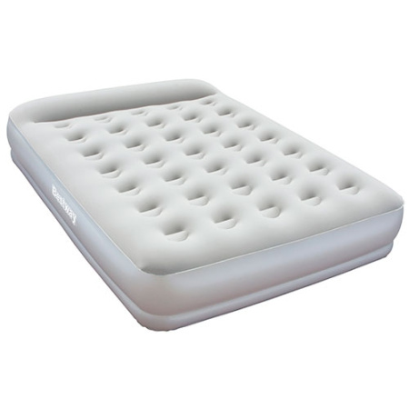 фото Надувная кровать велюр Bestway 67459 серая с подголовником (203-152-38см)