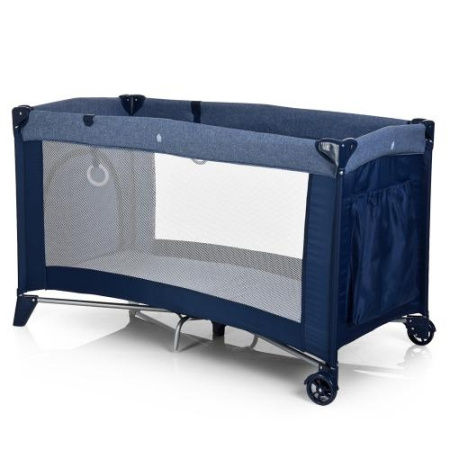 фото Манеж для детей El Camino ME 1016-4 SAFE вход-змейка и карман (синий)