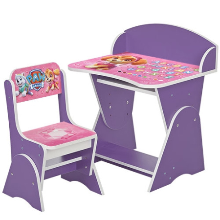 фото Регулируемая парта со стульчиком ML-315-09-2 Щенячий патруль (фиолетовая)
