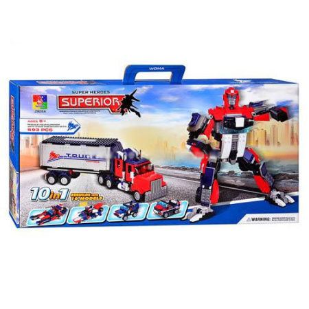 фото Детский конструктор JUBILUX J 5630 A "Робот-грузовик" (704 детали)