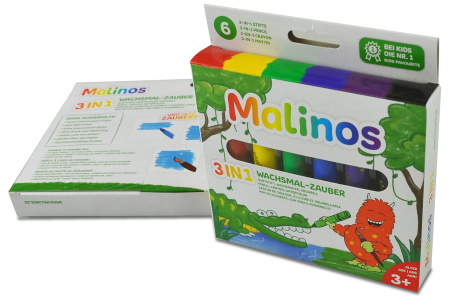 фото Восковые карандаши Malinos Wachsmal-Zauber 6 шт (3 в 1)