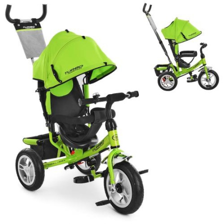 фото Трехколесный колясочный велосипед TurboTrike M 3113-4A (зеленый)