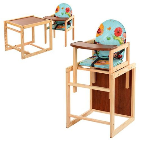 фото Стульчик для кормления Vivast V-001-2 (божьи коровки голубой)