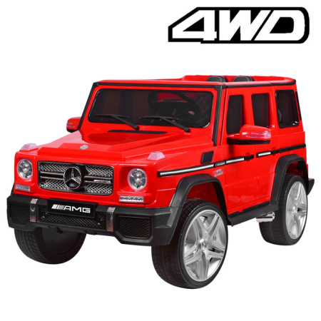 фото Детский джип Mercedes G65 AMG M 3567EBLR-3(4WD) полный привод с кожаным сиденьем (красный) фото Детский джип Mercedes G65 AMG M 3567EBLR-3(4WD) полный привод с кожаным сиденьем (красный)