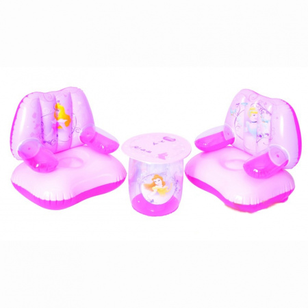 фото Надувная детская мебель Bestway 91055 Принцессы столик и кресла
