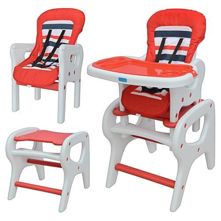 фото Стульчик-трансформер для кормления M 0816-3 красный