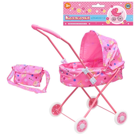 фото Коляска для куклы классическая M 0595 U/R сумочка
