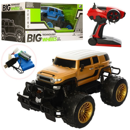 фото Джип с радиоуправлением 23588BK резиновые надувные колеса и амортизаторы (46см)