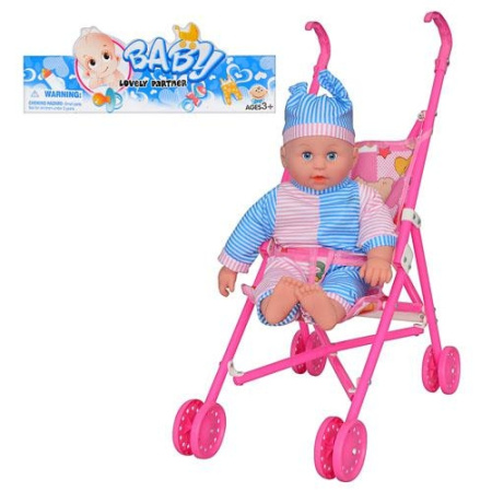 фото Детский пупс 2222-3 с коляской