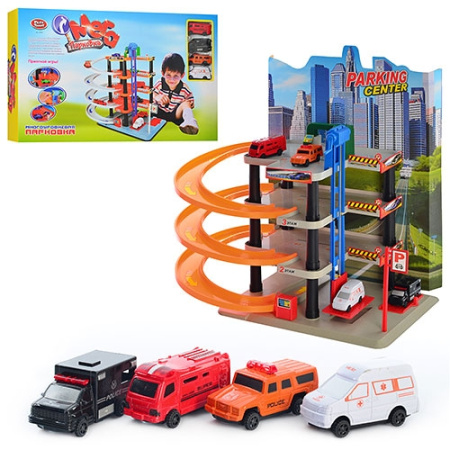 фото Гараж-паркинг для машин Joy Toy 4 уровня 0848  «Мега парковка» +4 служебные машинки