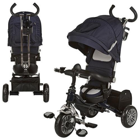 фото Трехколесный велосипед Turbo Trike M 2732-5 колеса-пена (темно-синий)