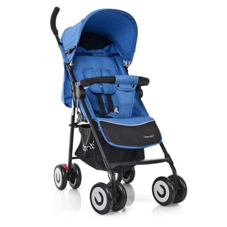 фото Коляска для детей BAMBI M 3458-2-12 прогулочная трость книжка глубокая крыша (голубая)