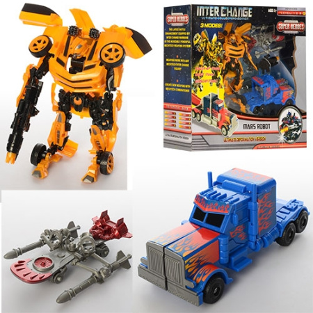 фото Игровой набор трансформеров 4096 робот-машинка оружие (20см 16см)