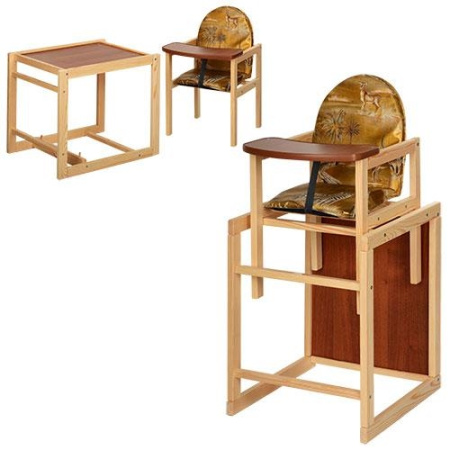 фото Стульчик для кормления Vivast V-001-7 трансформер (зебры с тиграми)