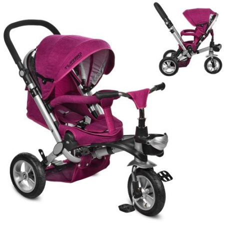 фото Детский велосипед трансформер Turbotrike M AL3645A-11 с надувными колесами (фуксия)