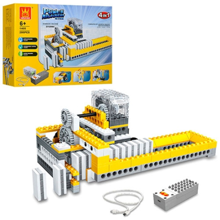 фото Детский конструктор 4в1 1405 здание машина кран мельница (286 деталей)
