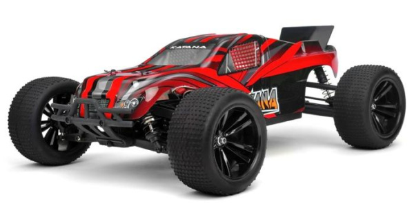 Радиоуправляемая модель Трагги 1:10 Himoto Katana E10XTL Brushless (красный)