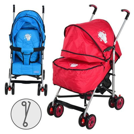 фото Детская коляска FELICE S2-1 прогулочная (голубая, красная)