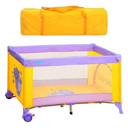фото Детский манеж M 1548 BAMBI   фиолетово-оранжевый
