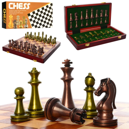 фото Шахматы деревянные A190 фигуры-металл