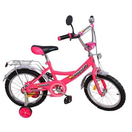 фото Детский велосипед 16 дюймов Profi P 1644 P 1634 с приставными колесами (розовый)