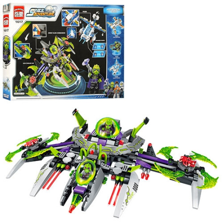 фото Детский конструктор BRICK 1617 космический корабль (704 детали)